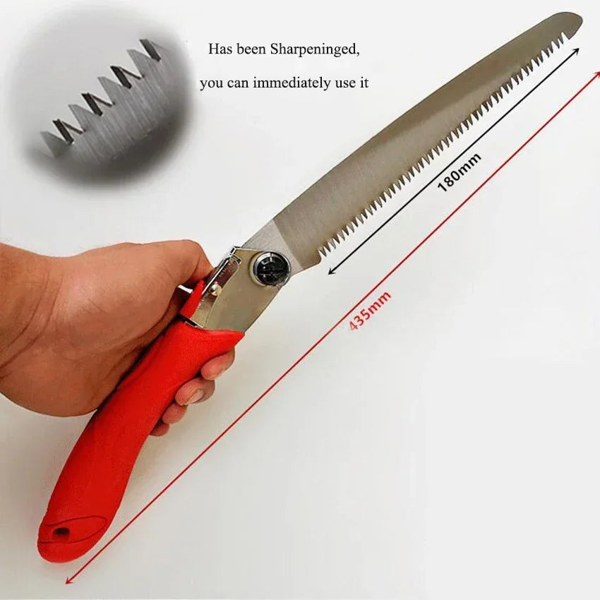 Portable Home Manual Pruning Hacksaws Garden Folding Trimming Saw Pruning Garden Household Anti-skip Hand Steel Sawing Tool, 미니톱
