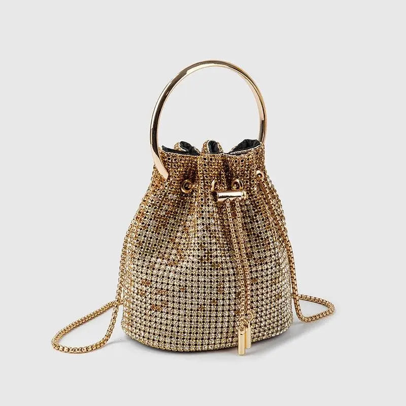 Women's bag bucket bags Women's inlaid diamond bag Fashion dinner women luxury single shoulder designer handbags