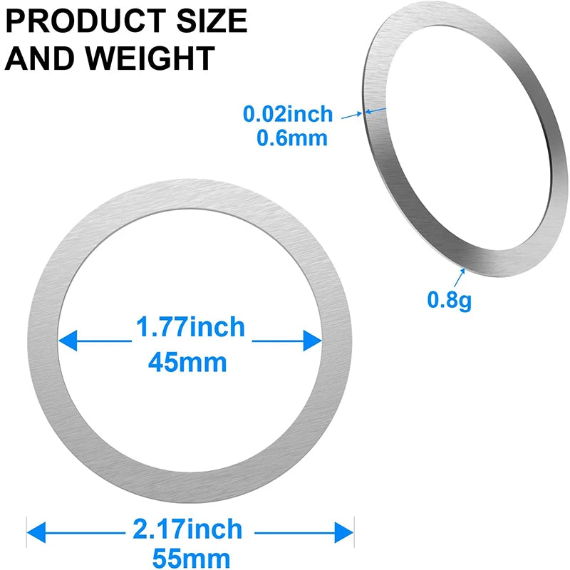Universal Magnetic Metal Plate Ring Car Magnet Phone Holder Magsafe Wireless Charger Iron Sheet Sticker Car Accessories Interior