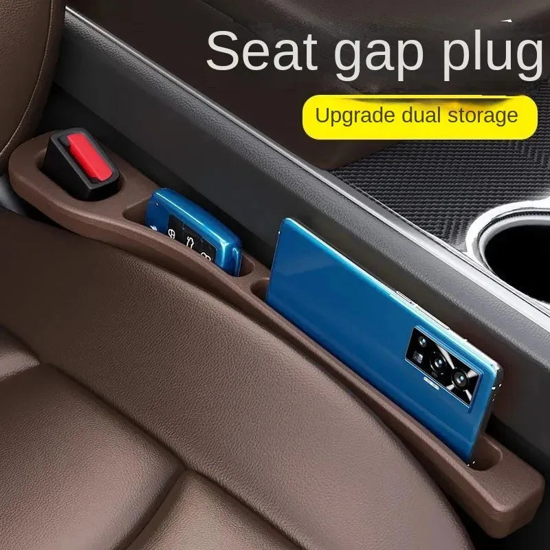 Fit for 2PCS Car Seat Gap Filler Between Seats Console Organizer Seat Crevice Storage Box Bag Decoration Interior Auto