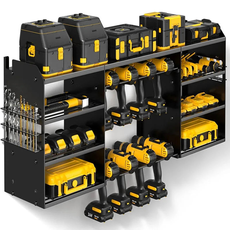 Power Tool Rack Wall-mounted Multifunctional Tool Shelf Heavy Garage Tools Storage Frame Screwdriver Angle Grinder Orage Stand