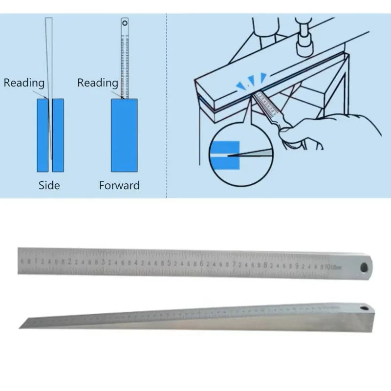 Wedge Feeler Gauge 1-15mm 0.5-10mm 0.4-6mm Crack Flatness Layout Insert Welding Taper Measure Tool for Precision Measurement
