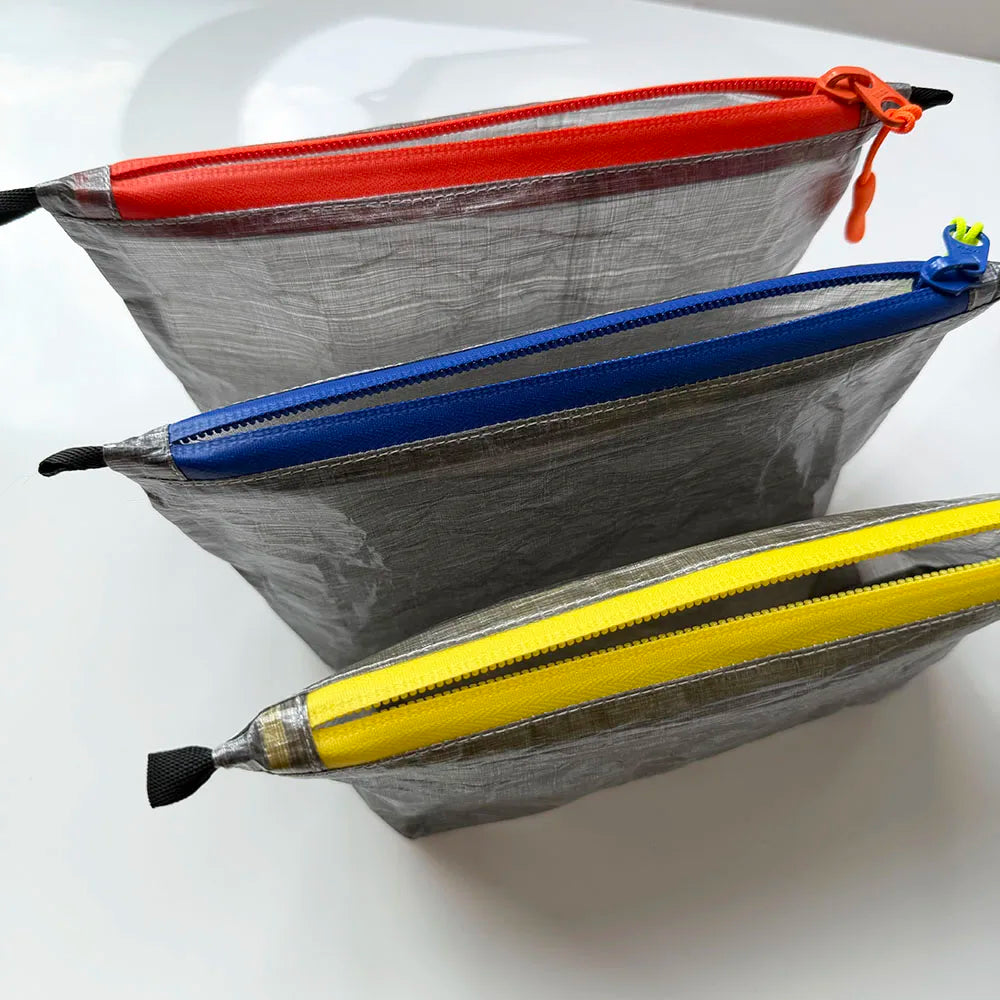 Ultralight DCF Pouch Water-repellent YKK Zipper Organizer Bag Self-Standing Passport Storage First Aid For Travel Camping Hiking