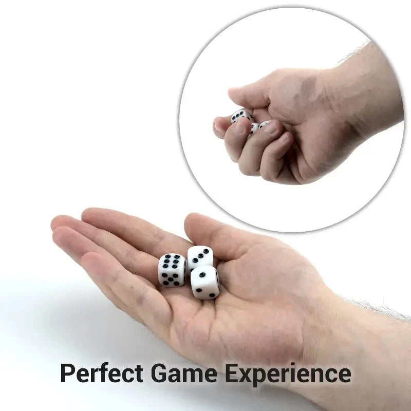 100Pcs/Lot 14/16mm Drinking Dice Acrylic Black Round Corner Hexahedron Dice Club Party Table Playing Games RPG Dice Set