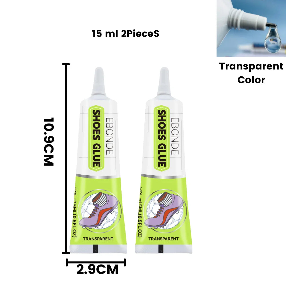 Professional Strength Shoe Glue Waterproof Quick Dry Adhesive for Leather Boots Sneakers Repair DIY Home Fix Kit (15ml or 50ml)