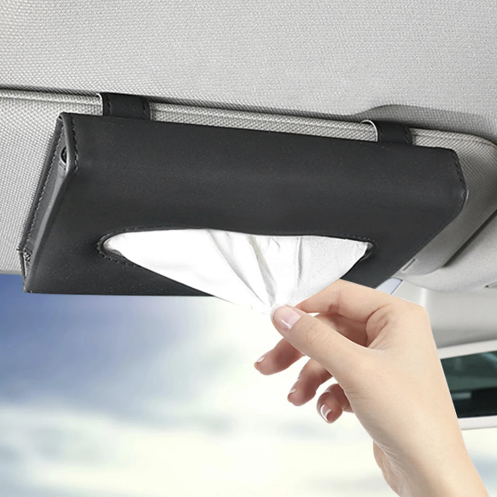 1PC Car mounted paper box, hanging type tissue box, creative car tissue bag, sun visor paper box