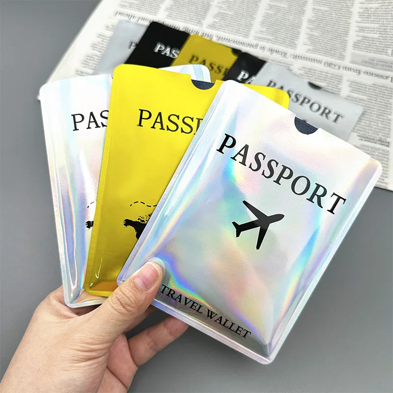 Anti Magnetic Passport Protective Cover Anti-theft Brush Aluminum Foil Passport Bag Rfid Cover for Passport