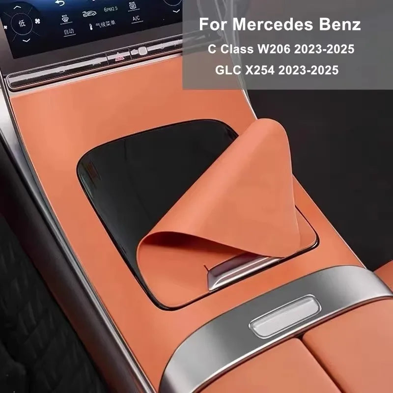 For Mercedes Benz C Class W206 GLC X254 2023-2025 Silicone Dustproof Protective Pad Cover Trim Accessories Car Central Console