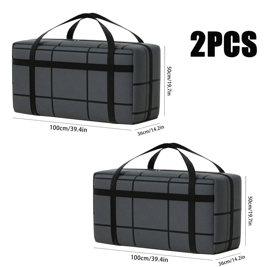 Thickened Waterproof Moving Bag Super Large Capacity Striped Storage for Moving And Traveling Organizer Storage Bag