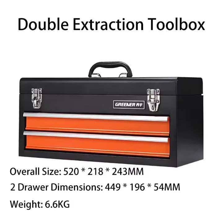 Portable Metal Tool Box With 3 4 Drawers Waterproof Design For Electrician Maintenance And Home DIY Projects