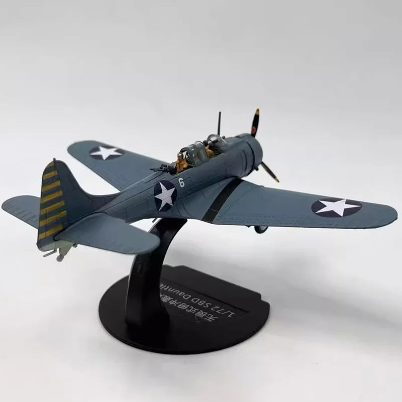 14cm Alloy Finished Aircraft Model American SBD Airplane Model Fearless Dive Plane Midway Naval Battle Fighter Model