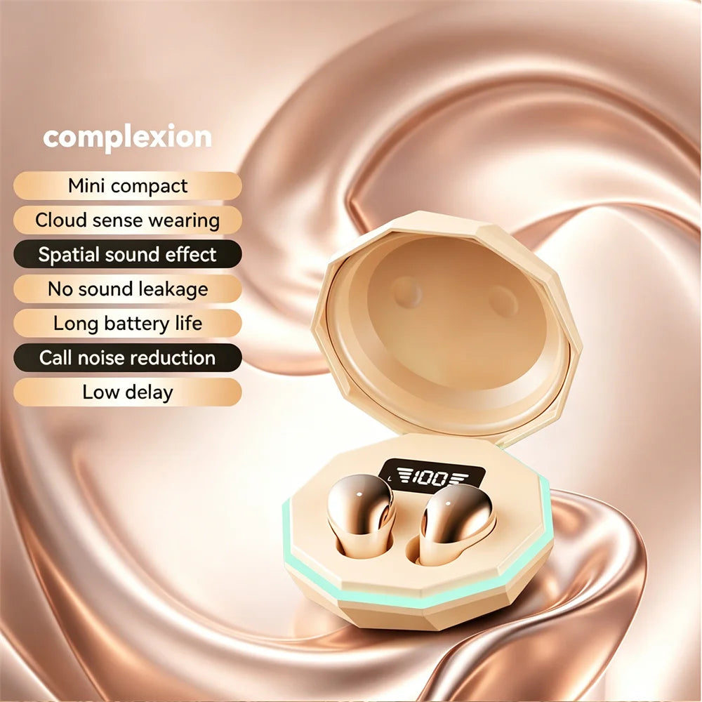 Electroplated TWS In-Ear Wireless Earphone Long Battery Life Digital Display 2-In-1 Dual Headphone Subwoofer Stereo Game Earplug