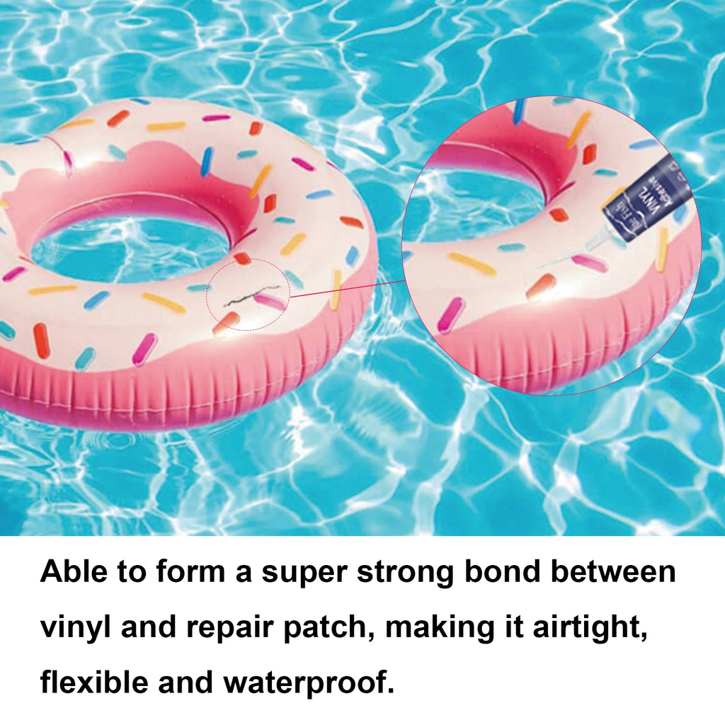 50ML Vinyl Repair Kit Self-adhesive Patch Strong Adhesion Waterproof Leakproof Crack Remove for Inflatable Floats & Water Toys