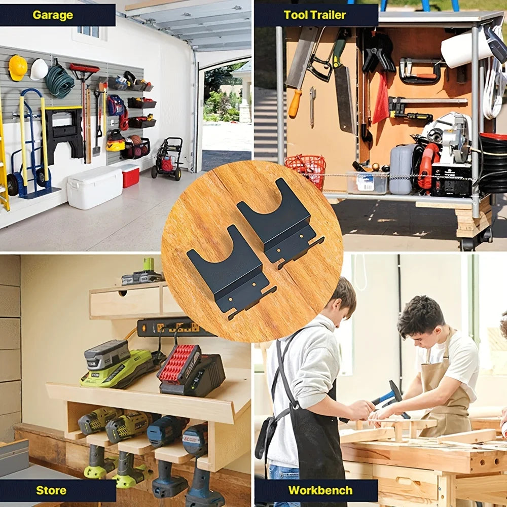 Wall Mount Angle Grinder Holder for 5 inch Grinder Polisher Heavy Duty Storage Rack with Cord Hook Garage Tool Hanger