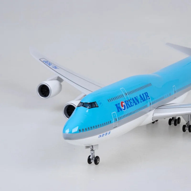 B747 Korean Air Airplane Model 47cm Planes Model 1:150 Scale Resin Diecast Aircraft Model Collectible Miniatures Adults Fun Gift