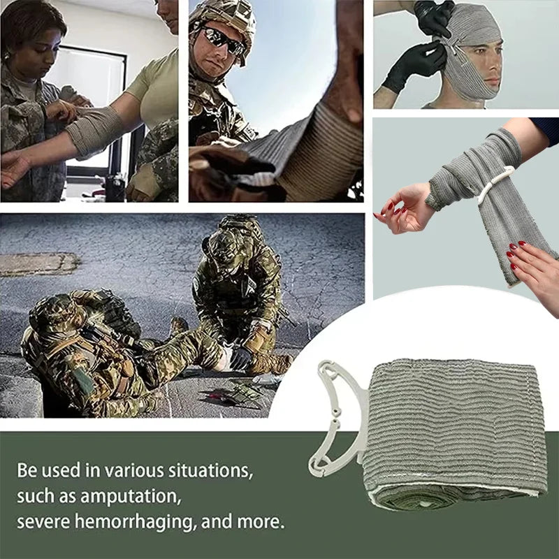 2026 4/6in Israeli Bandage - Tactical Trauma Kit, Military-Grade Compression for Outdoor Emergency IFAK First Aid Wound Dressing