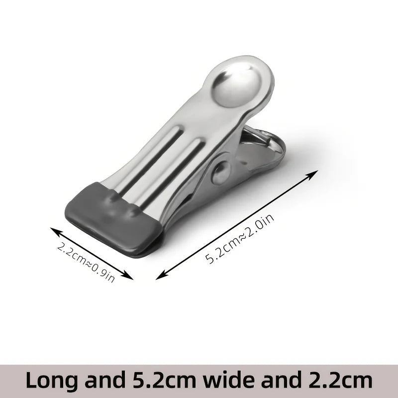 1/10pcs Multifunctional  Metal Clips: Sealing & Windproof clothes pins, Multipurpose Sealing Clips  Fixed Clamp 5.5x2.2cm