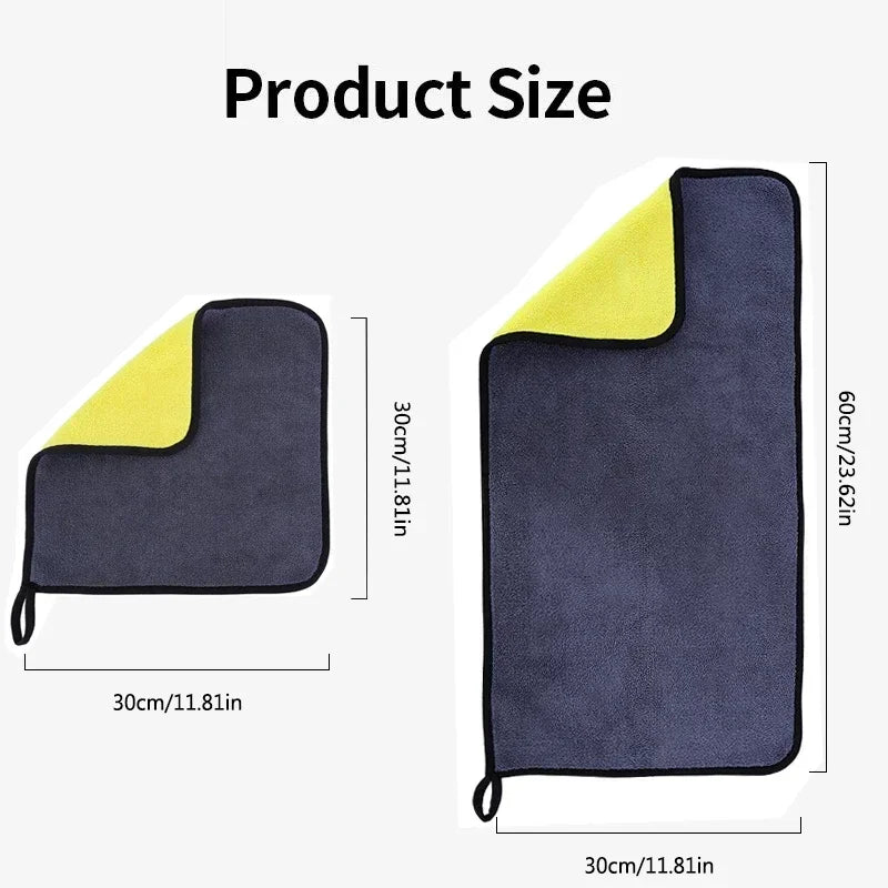 1/3/5Pcs Microfiber Towel Car Microfiber Wash Towel Microfiber Cleaning Cloth Car Wash Drying Towel Auto Detailing 30/40/60cm