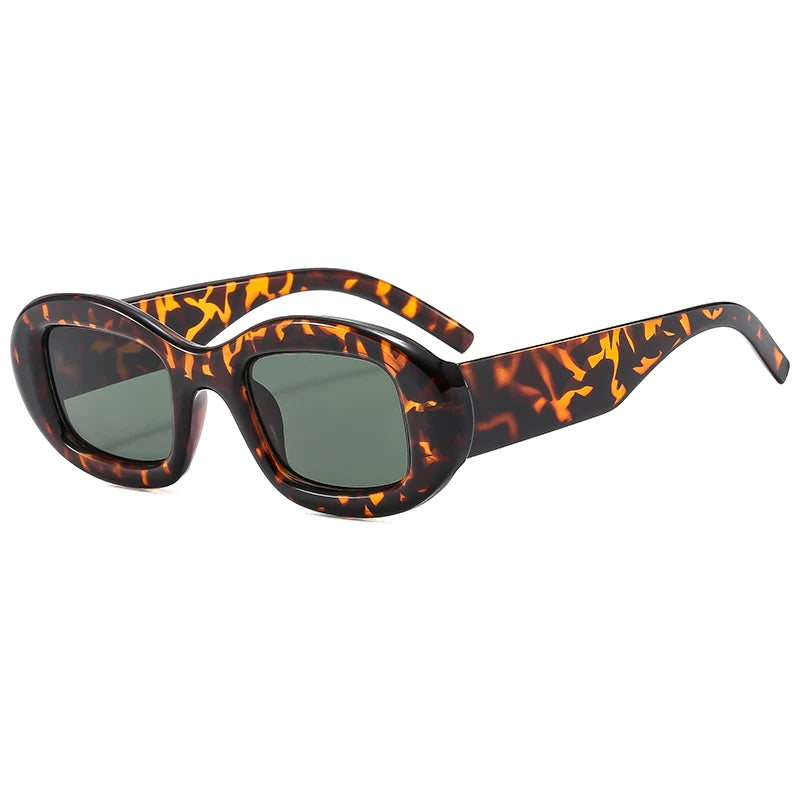 Hiking New Elliptical Retro Fashion Anti Light Glasses Women Thick Frame Glasses Premium INS Eyewear Sunscreen Trendy Eyeglasses