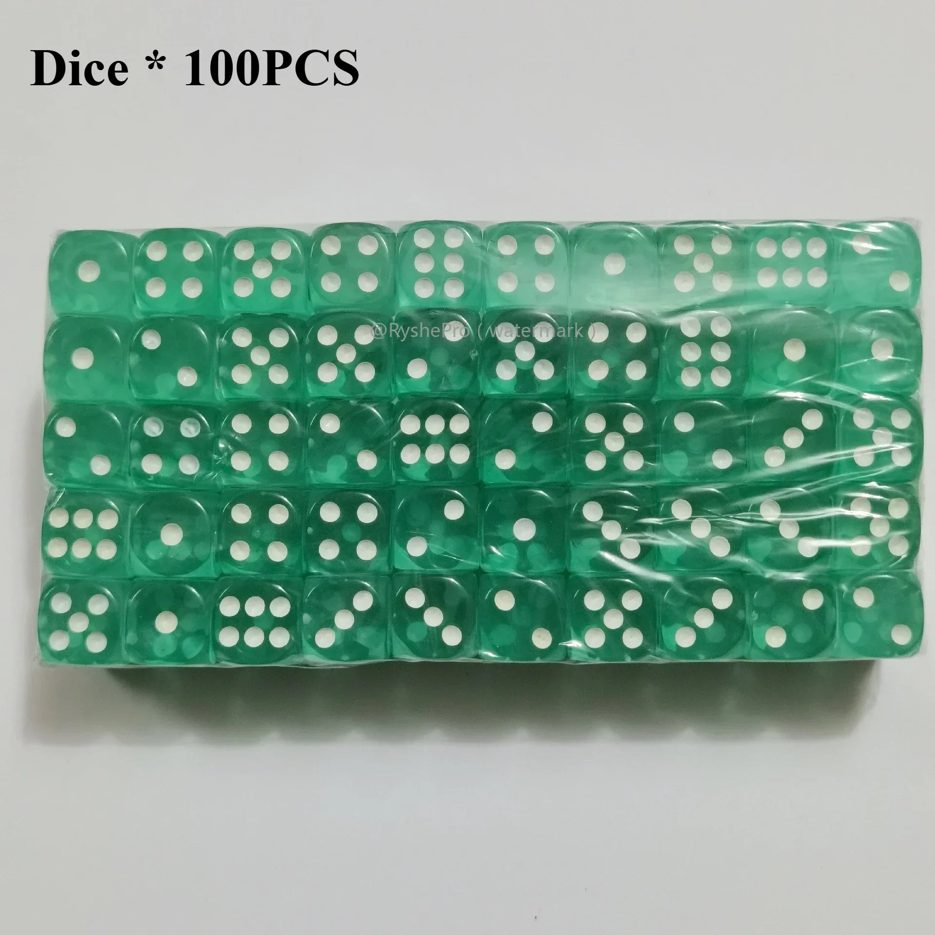 100 Pieces Colored Dices 14mm 6 Sided with Acrylic Material Standard Game Dice Set for Board Games Parties Classroom Math Dice