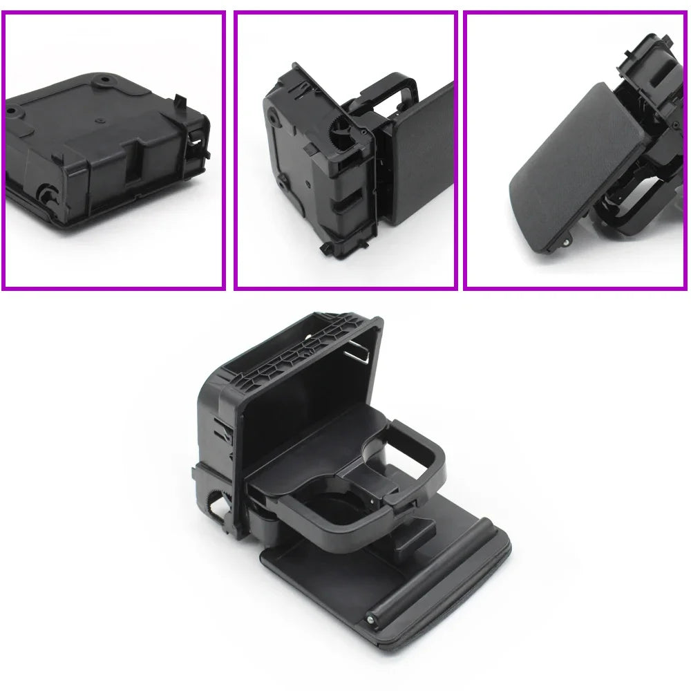 Jetta Golf GTI MK5 MK6 EOS Rabbit Car Black Rear Armrest Central Console Cup Holder For VW 2006-2011 1K0862532 1K0862532C