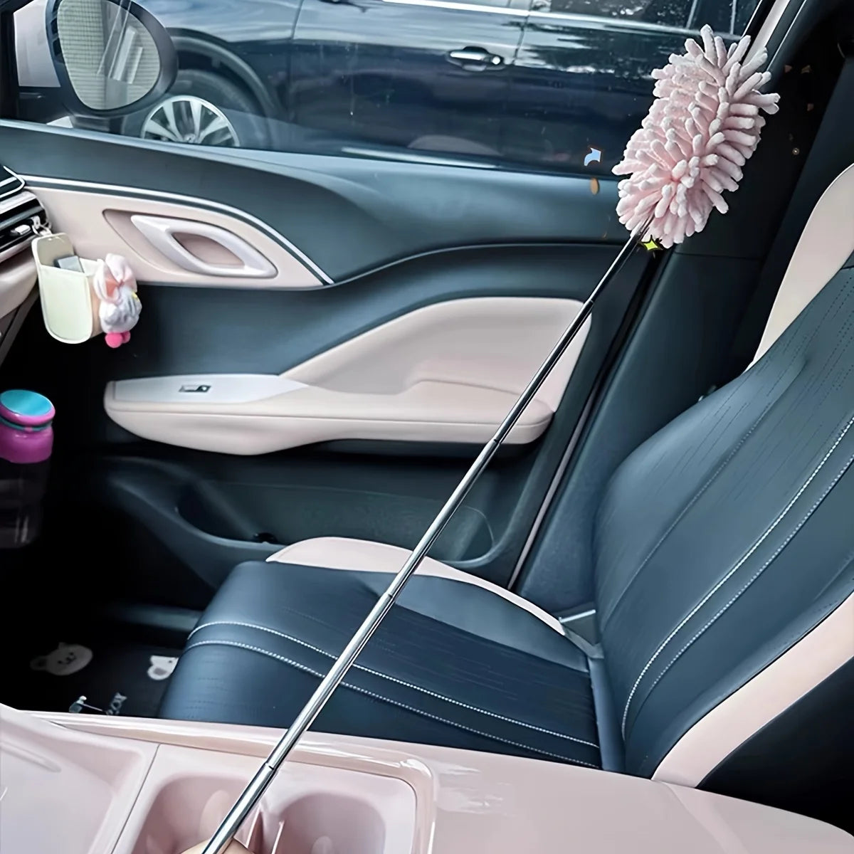 Mini Car Dust Brush - Extendable, Bendable Ultrafine Fiber Cleaning Tool for Home & Car Interior - Polyester Fiber Material