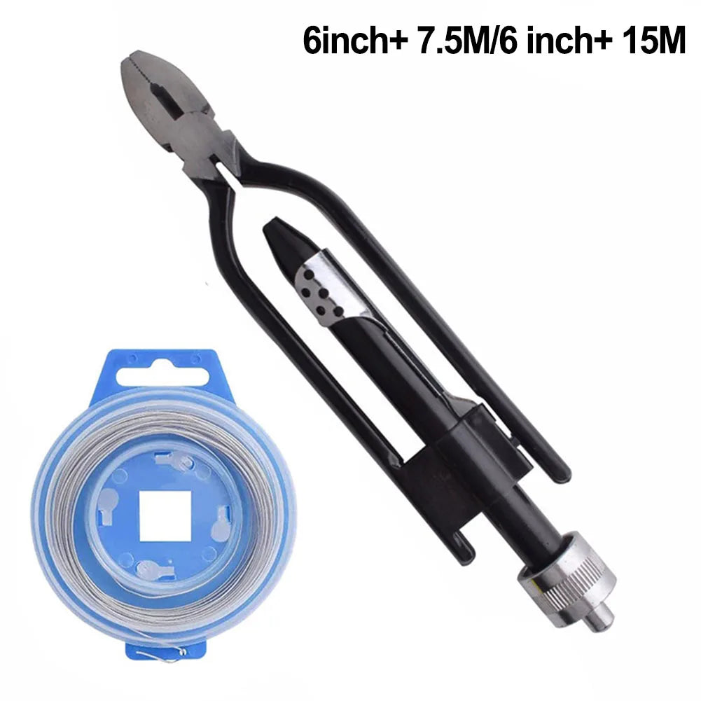 6 Inch Aviation Fuse Pliers One-Way Wire Twister Safety Locking Pliers With 7.5/15m Fuse Safety Wire Twisting Plier