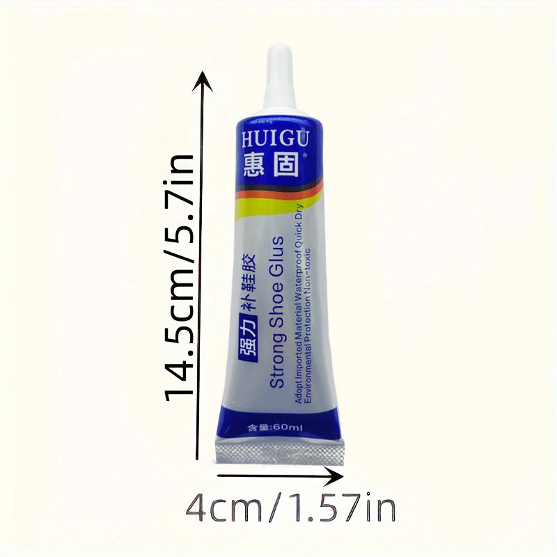 60ml Professional Shoe Adhesive Glue Quick Dry Waterproof Repair Kit for Boots Sneakers Shoes Long Lasting Strong Bonding