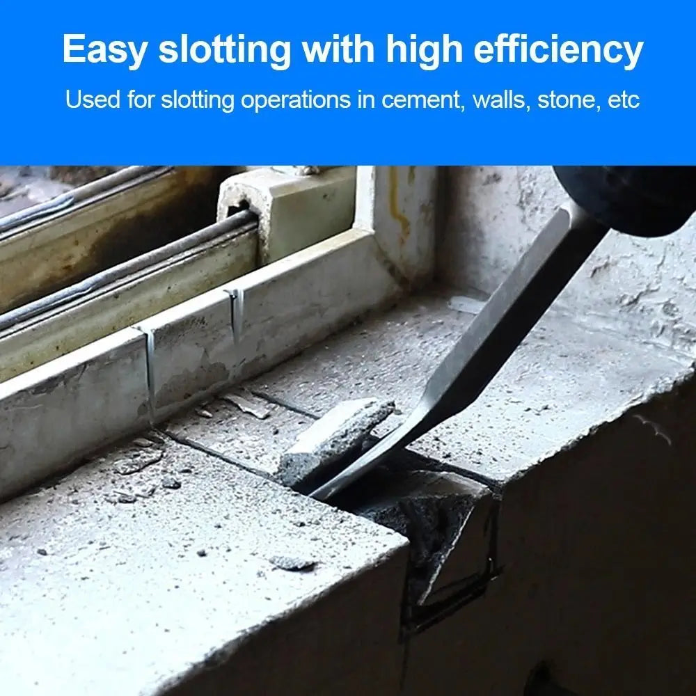 Durable Hexagonal Shank Slotting Flat Chisel Steel Flat Head Impact Bit Wear-resistant High Hardness Impact Drill Bit Brick
