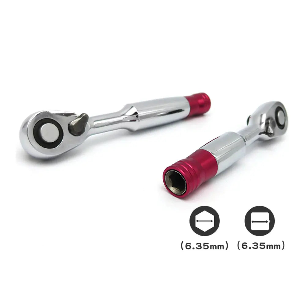 Binoax 72 TeethTorque Ratchet Wrench 85mm/100mm 1/4'' Mini Socket Wrenches Repair Tool For Vehicle Bicycle Bike
