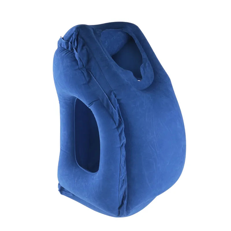 Inflatable Travel Pillow, Airplane Neck Pillow for Sleeping, Supports Head and Chin for Airplanes,Trains,Cars and Office Napping