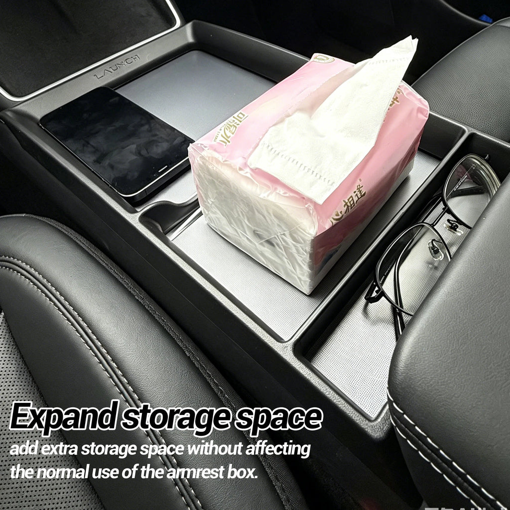 For Tesla Model 3/Y/YL Highland Juniper 2026 Center Armrest Storage Box Tray Console Organizer Box Accessories