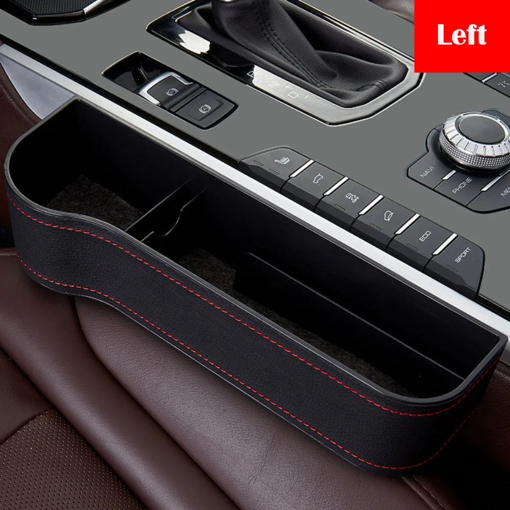 PU Leather Car Seat Gap Filler Storage Box Large Capacity Durable Auto Seat Slit Card Pocket Multifunction Car Crevice Pocket