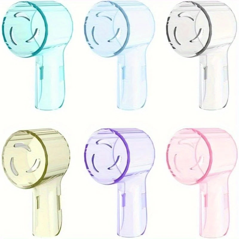 6pcsPortable Electric Toothbrush Head Protective Cover for Traveling on Business Trip Dust Cap of Brush Head Cover Bathroom Tool
