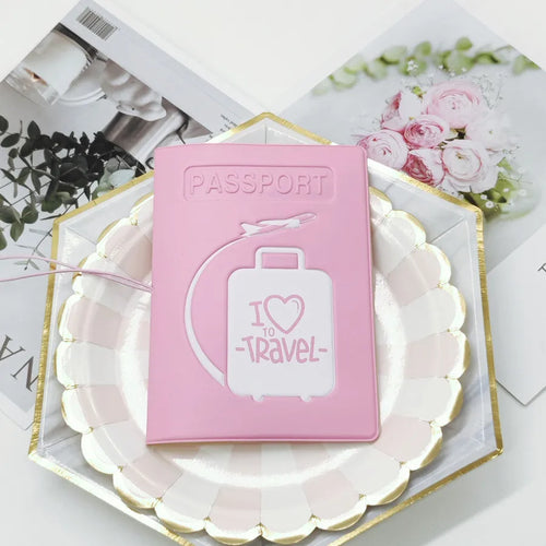 1 Piece I Love To Travel Creative 3D Passport Cover/Case Travel Accessories For Flight for Women or Men For Student