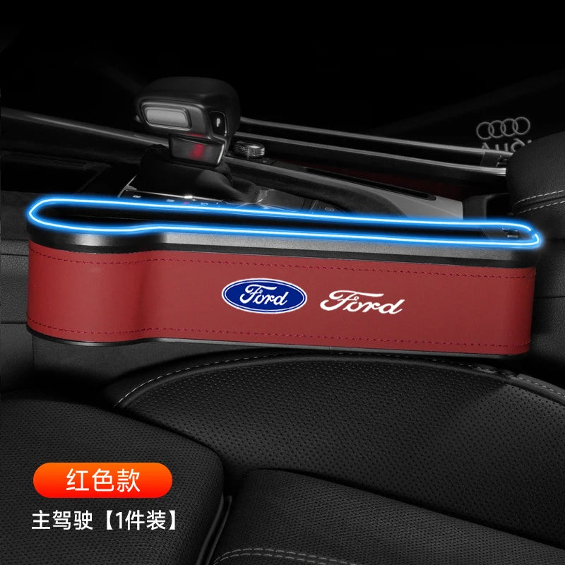 For Ford Mondeo Focus Explorer Escape Kuga Everest Bronco F-150 Ranger Transit Car Seat Gap Light Storage Box