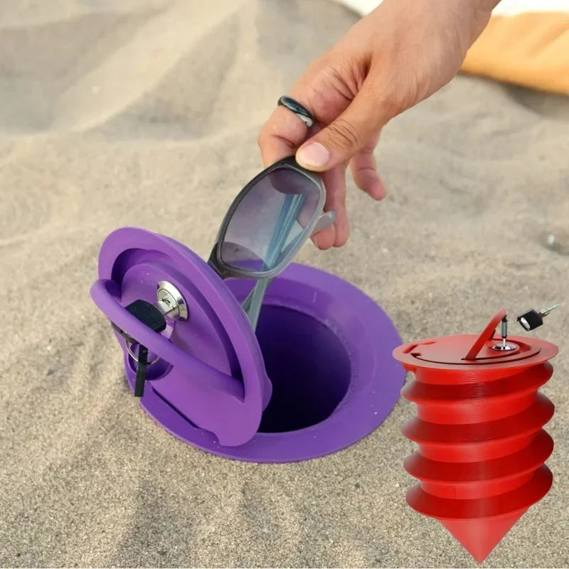 Waterproof Beach Safe, Sandproof Organizer Pouch For Phone, Keys, Sunglasses, Cash | Portable Outdoor Storage Box