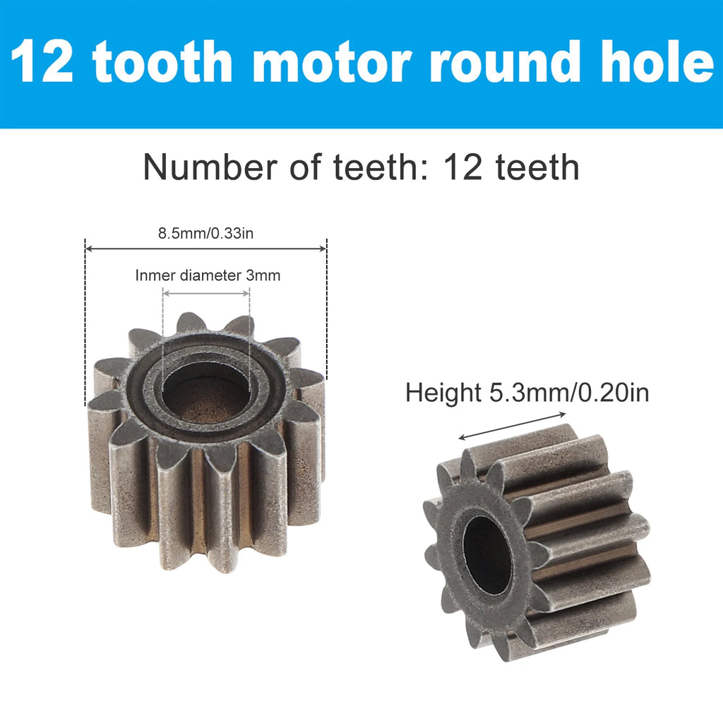 1 Piece Dc Motor Gear 9 /11 /12/13/14/15/16 Teeth Electric Motor Gears for 10.8V / 12V / 14.4V / 16.8V / 18V / 21V /25V Motors