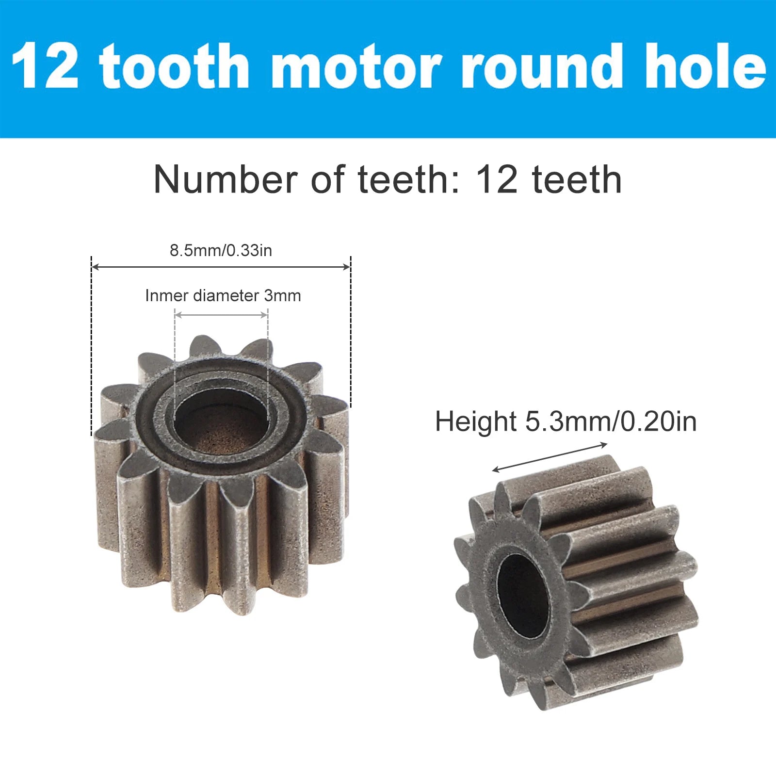 1 Piece Dc Motor Gear 9 /11 /12/13/14/15/16 Teeth Electric Motor Gears for 10.8V / 12V / 14.4V / 16.8V / 18V / 21V /25V Motors