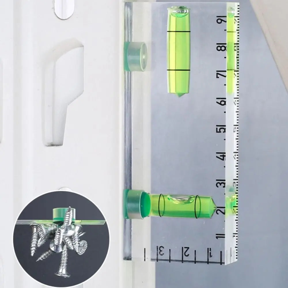 Mini High-precision Level Ruler with Bubble Magnetic Spirit Level Transparent Thickening Measure Tools Household