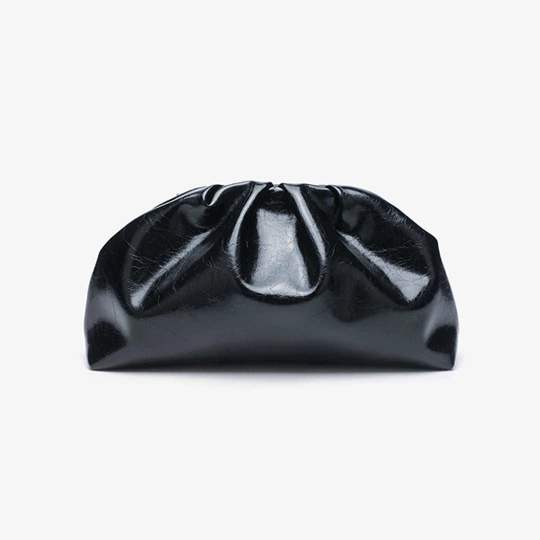 2025 New Women's Zipper Handbag Fashion Simple Multifunctional Clasp Bag Mushroom Nail Large Capacity Folded Cloud Dinner Bag