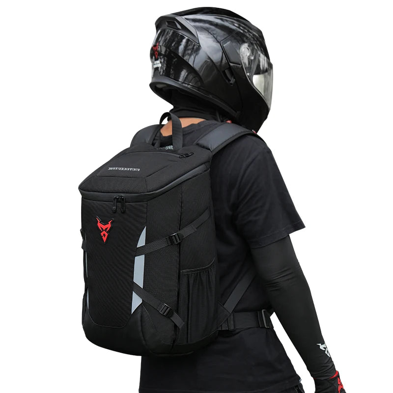 MOTOCENTRIC 28L Motorcycle Backpack Waterproof Outdoor Sports Riding Helmet Locomotive Backpack Business Travel Laptop Bag