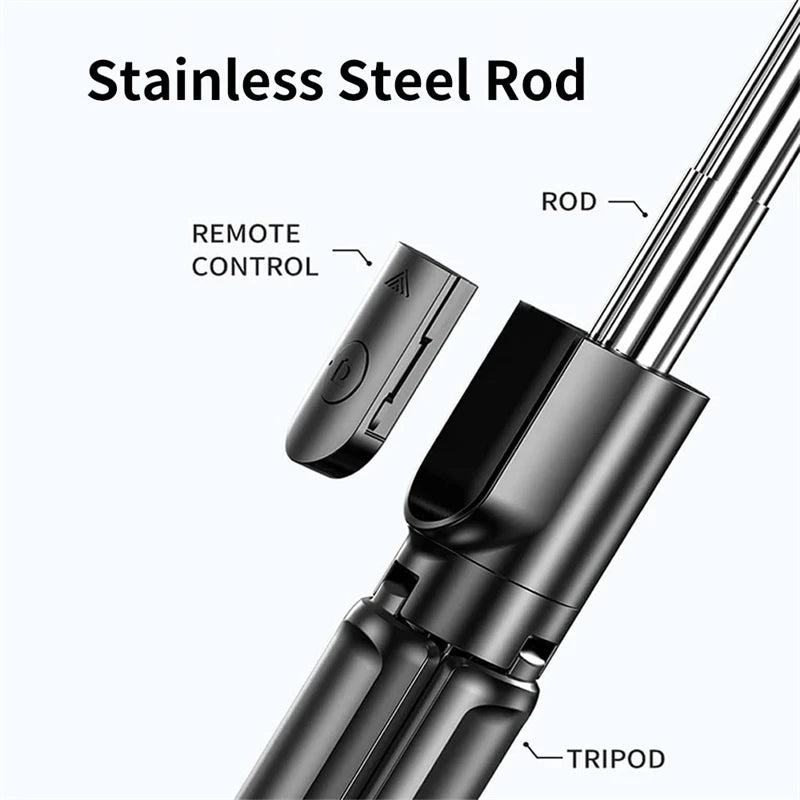 New Bluetooth Selfie Stick Mobile Phone Holder Retractable Portable Multifunct-ional Mini Tripod with Wireless Remote Shutter