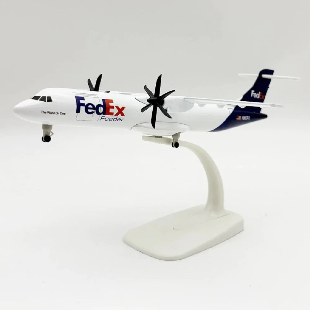ATR Federal Aviation 20cm Alloy Metal Aircraft Model Toy with Landing Gear Wheels Adults Fun toy Static Display Model Aircraft