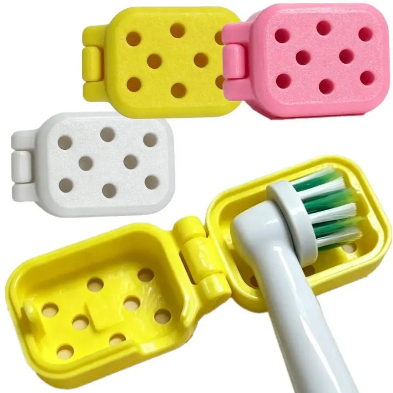 3pcs Electric Toothbrush Head Travel Case – Ventilated Protective Cover, Clean & Lightweight for Storage