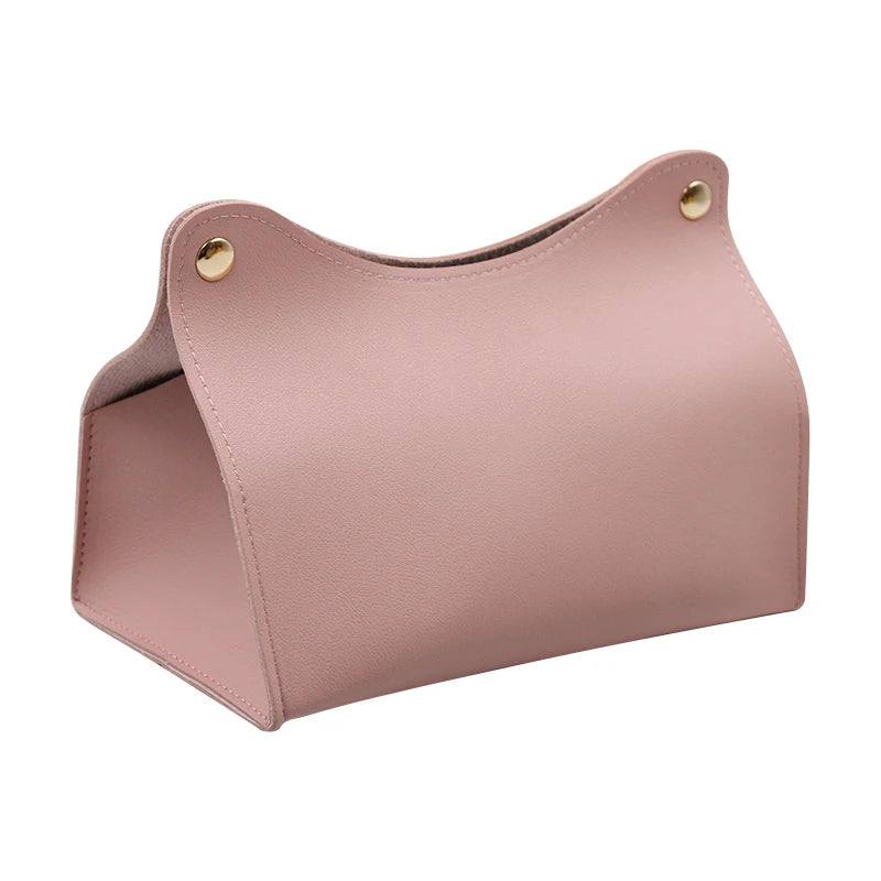 Car Tissue Box Holder  Leather Car Center Console Armrest Napkin Box Sun Visor Backseat Tissue Case