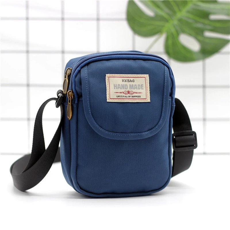 New trendy nylon shoulder bag for girls - large screen cross-body phone bag