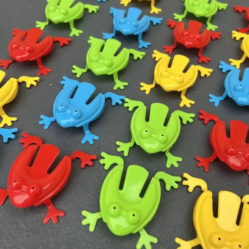 20PCS Press Jumping Frogs - Safe Foam Educational Toy, Fine Motor Skills Training & Multiplayer Race Game for Kids Competitions