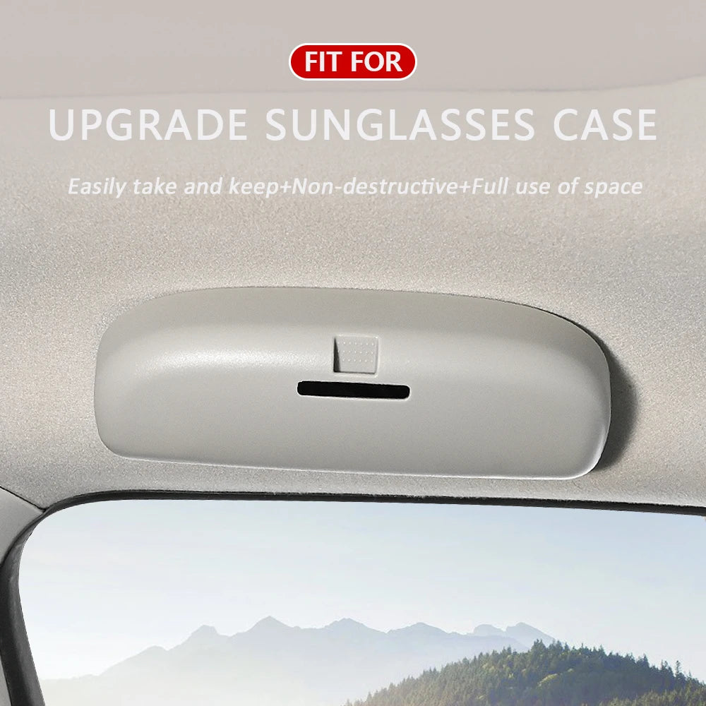 Car Glasses Case for Hyundai Tucson Elantra Verna Solaris IX30 IX35 Sonata for Ford Focus 2 3 Sunglasses Holder Eyeglasses Box