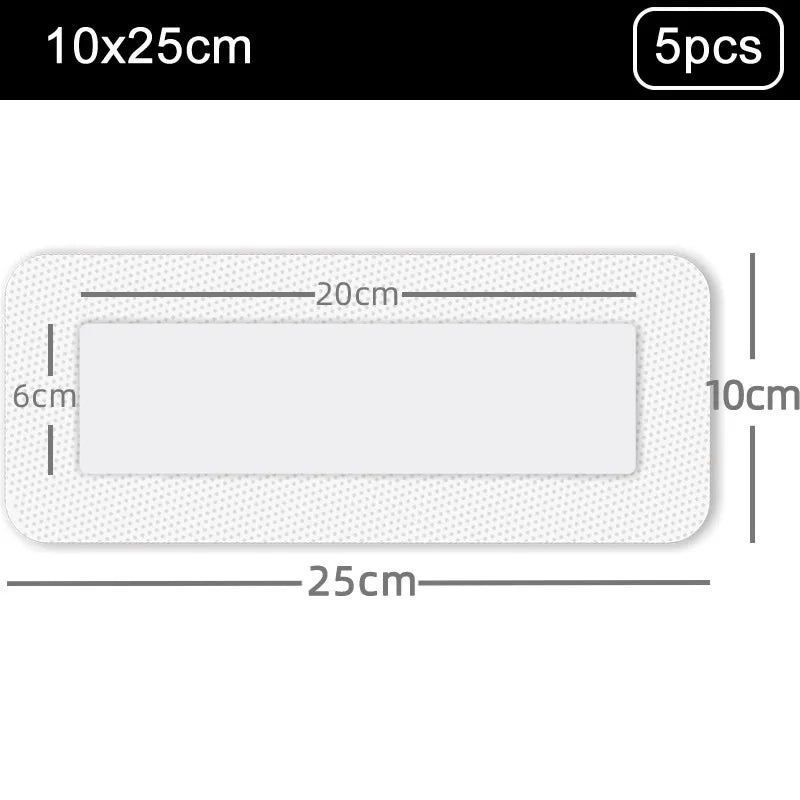 5Pcs Bordered Guaze Pad Sterilized Wound Dressing Waterproof Adhesive Wound Plaster Bandage Sticker Home Travel First Aid Kit